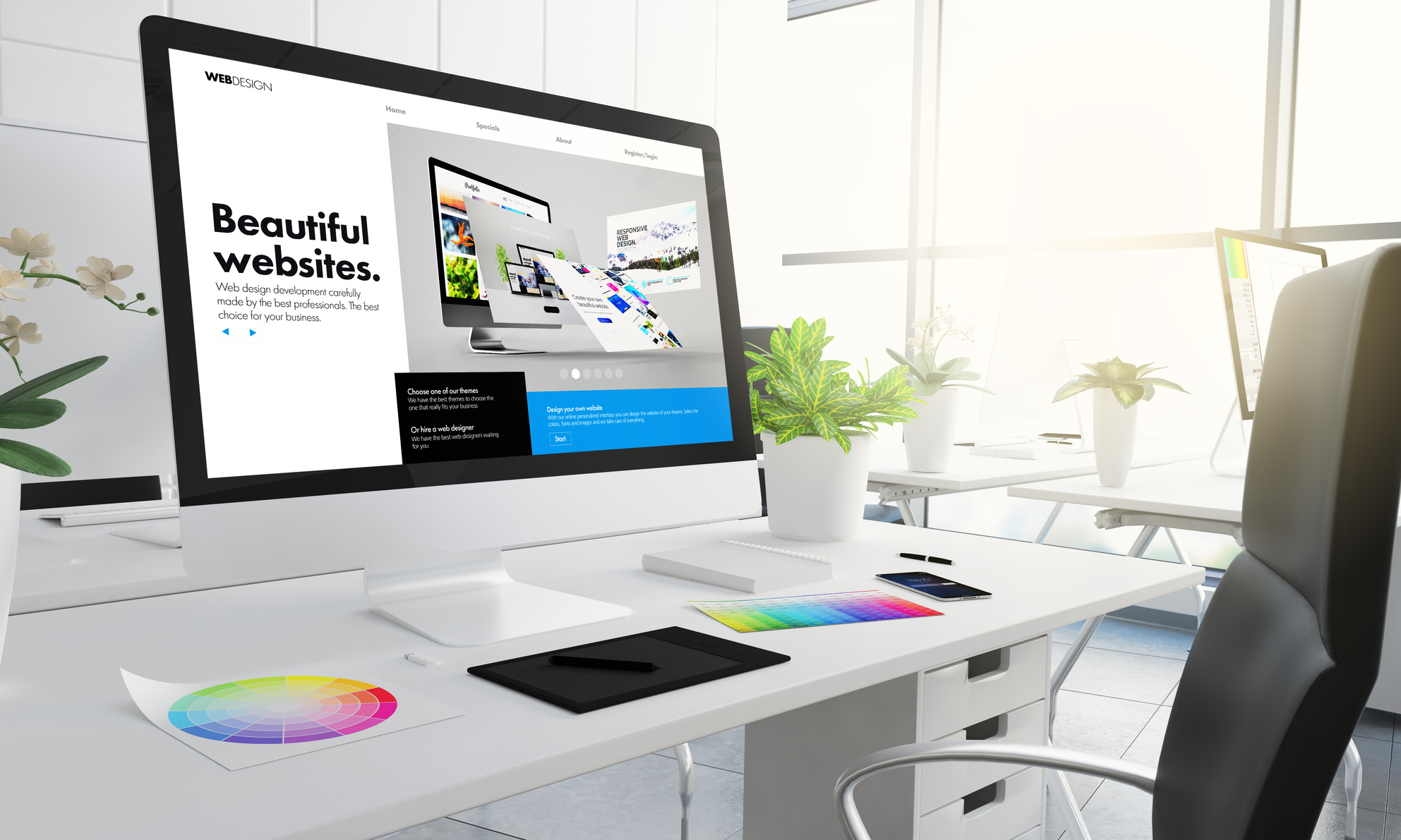 3D Graphic Design Studio Website Builder